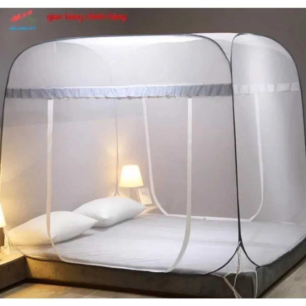 Ảnh Màn Chụp Tự Bung Đỉnh Vuông - Mùng Đỉnh Vuông Cao Cấp Chống Muỗi Và Côn Trùng Hiệu Quả - Hàng VNXK ( Bảo Hành 12 Tháng ) 3