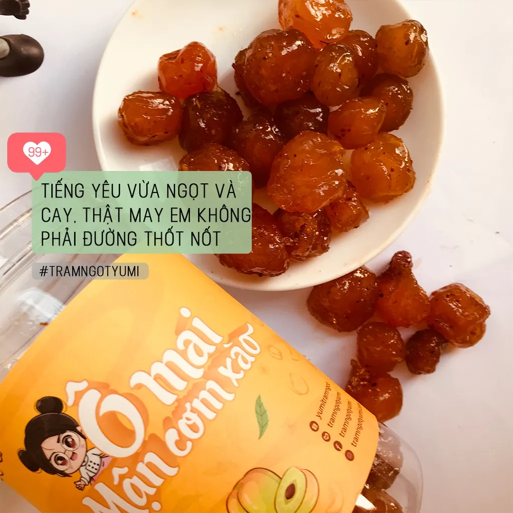 Ảnh Mận cơm Trạm ngọt Yumi ô mai xào cay ngọt ăn vặt thơm ngon 4