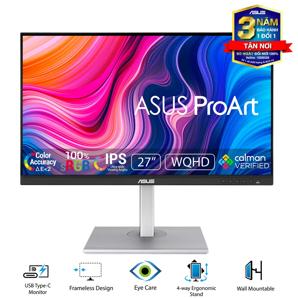 Ảnh Màn hình ASUS ProArt PA278CV 27" IPS 2K 75Hz USBC chuyên đồ họa 2