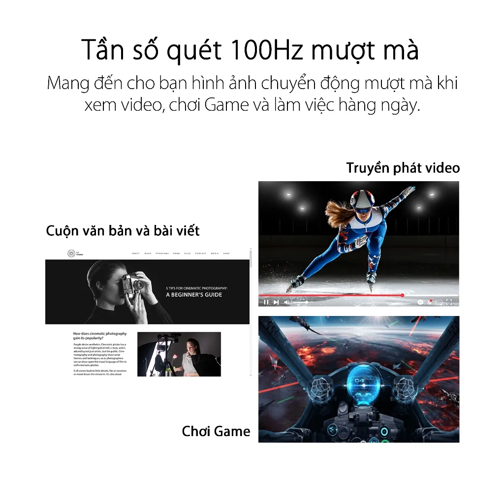 Ảnh Màn Hình ASUS VA27EHF 27" IPS 1ms MPRT 100Hz Viền Mỏng Bảo Vệ Mắt 1