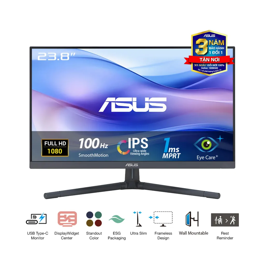 Ảnh Màn hình ASUS VU249CFE-B 23.8 inch FHD IPS 100Hz 1ms 1