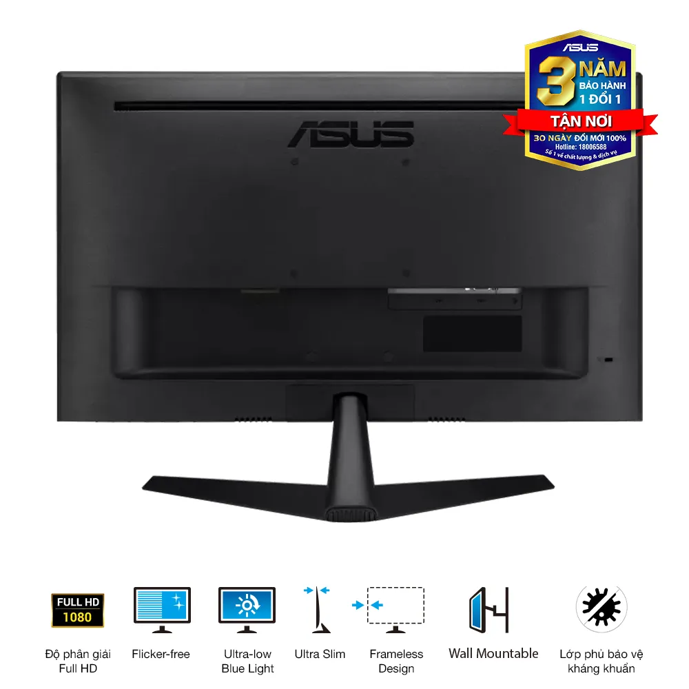 Ảnh Màn Hình Bảo Vệ Mắt ASUS VY249HGR 23.8" IPS 1ms MPRT 120Hz Full HD Viền Mỏng Eye Care Plus Lớp phủ bảo vệ kháng khuẩn 3