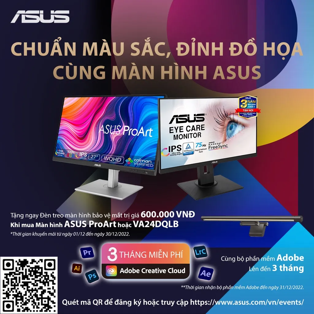Ảnh Màn Hình Chuyên Nghiệp ASUS ProArt PA278QV 27" IPS WQHD 100% sRGB 100% Rec. 709 2