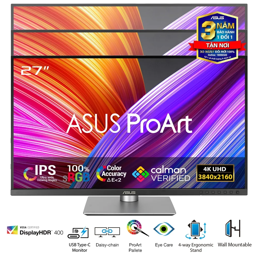 Ảnh Màn Hình Chuyên Đồ Họa ASUS ProArt PA279CRV 27" 4K, IPS, USB-C PD 96W, 99% DCI-P3, 99% Adobe RGB 1