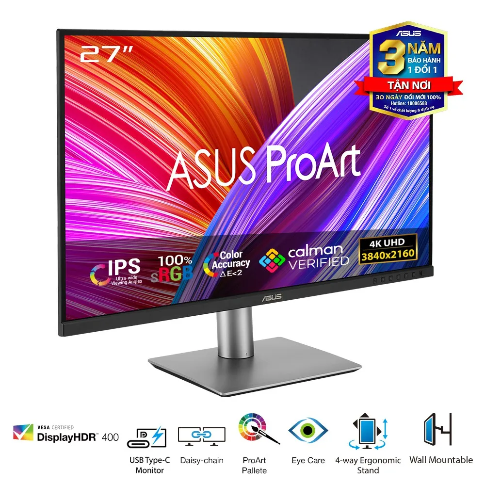 Ảnh Màn Hình Chuyên Đồ Họa ASUS ProArt PA279CRV 27" 4K, IPS, USB-C PD 96W, 99% DCI-P3, 99% Adobe RGB 3