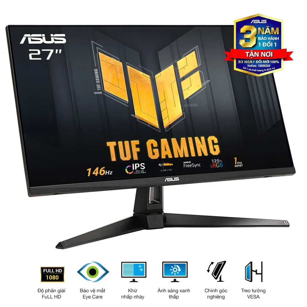 Ảnh Màn Hình Game ASUS TUF Gaming VG279QE5A 27" IPS FHD 146Hz 1ms AMD FreeSync™ 125% sRGB 2 Loa 2