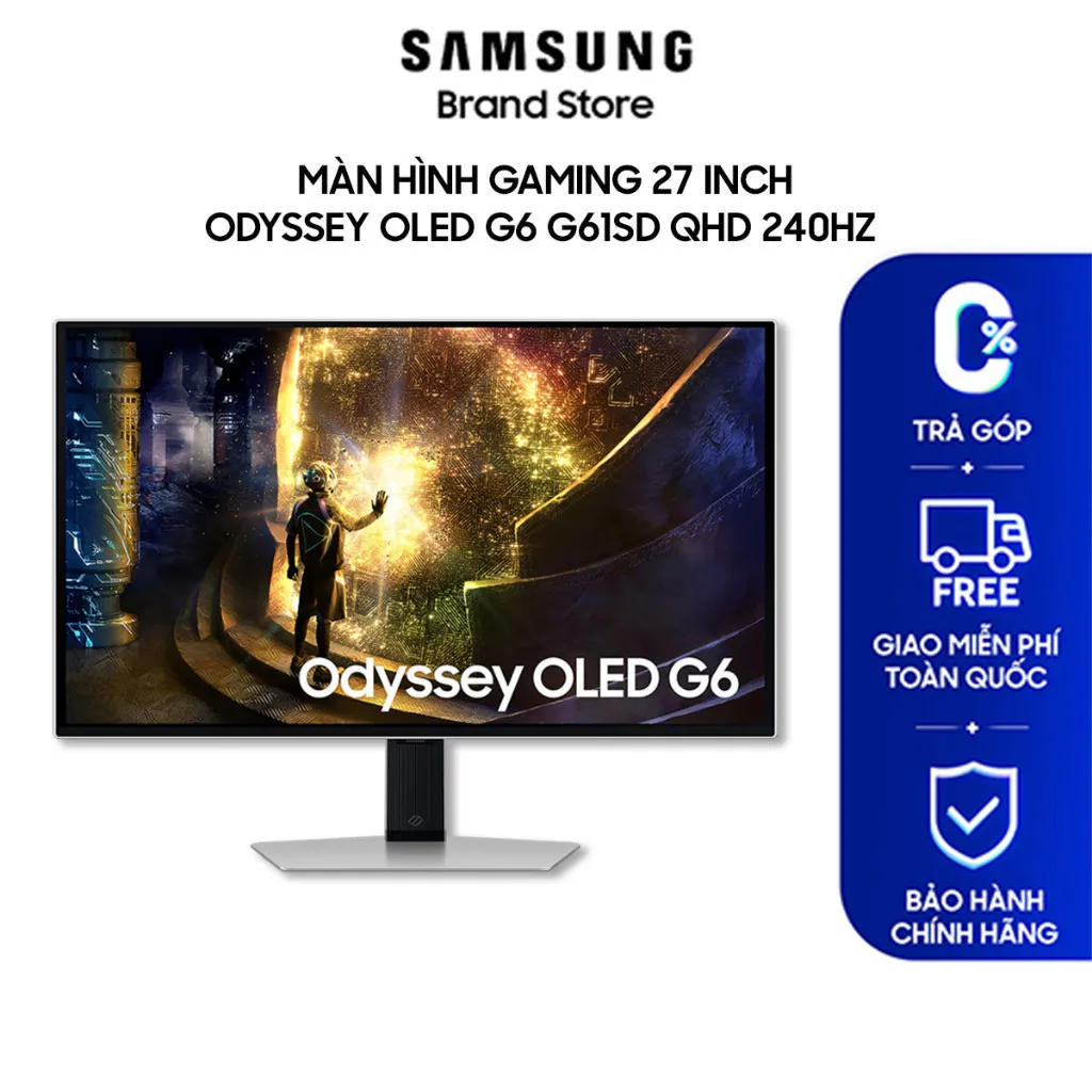 Ảnh Màn Hình Gaming Samsung 27 Inch Odyssey OLED G6 G61SD QHD 240Hz LS27DG610SEXXV - Độc quyền Online 1