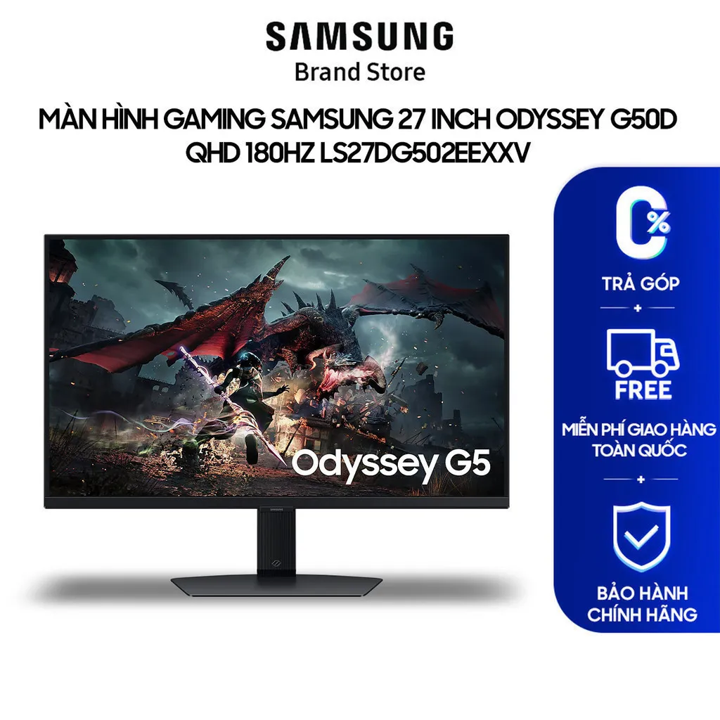 Ảnh Màn Hình Gaming Samsung 27 Inch Odyssey G50D QHD 180Hz LS27DG502EEXXV 1