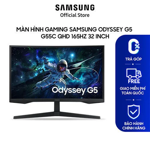 Ảnh Màn hình Gaming Samsung 32 inch Odyssey G5 G55C QHD 165Hz LS32CG552EEXXV 1