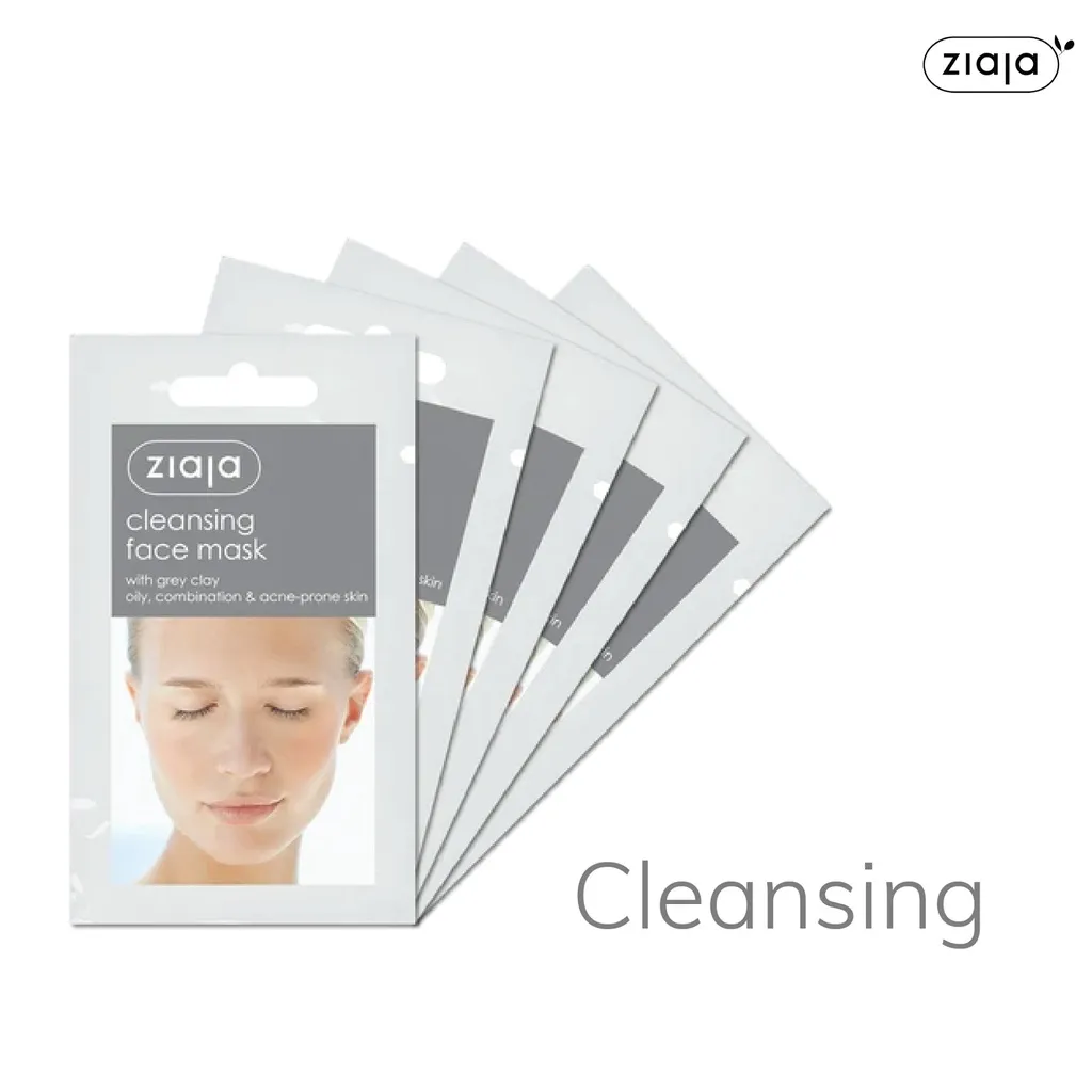 Ảnh Mặt nạ dưỡng trắng da, chống lão hóa Ziaja Cleansing Face Mask with Grey Clay dạng bùn ghi 7ml 3