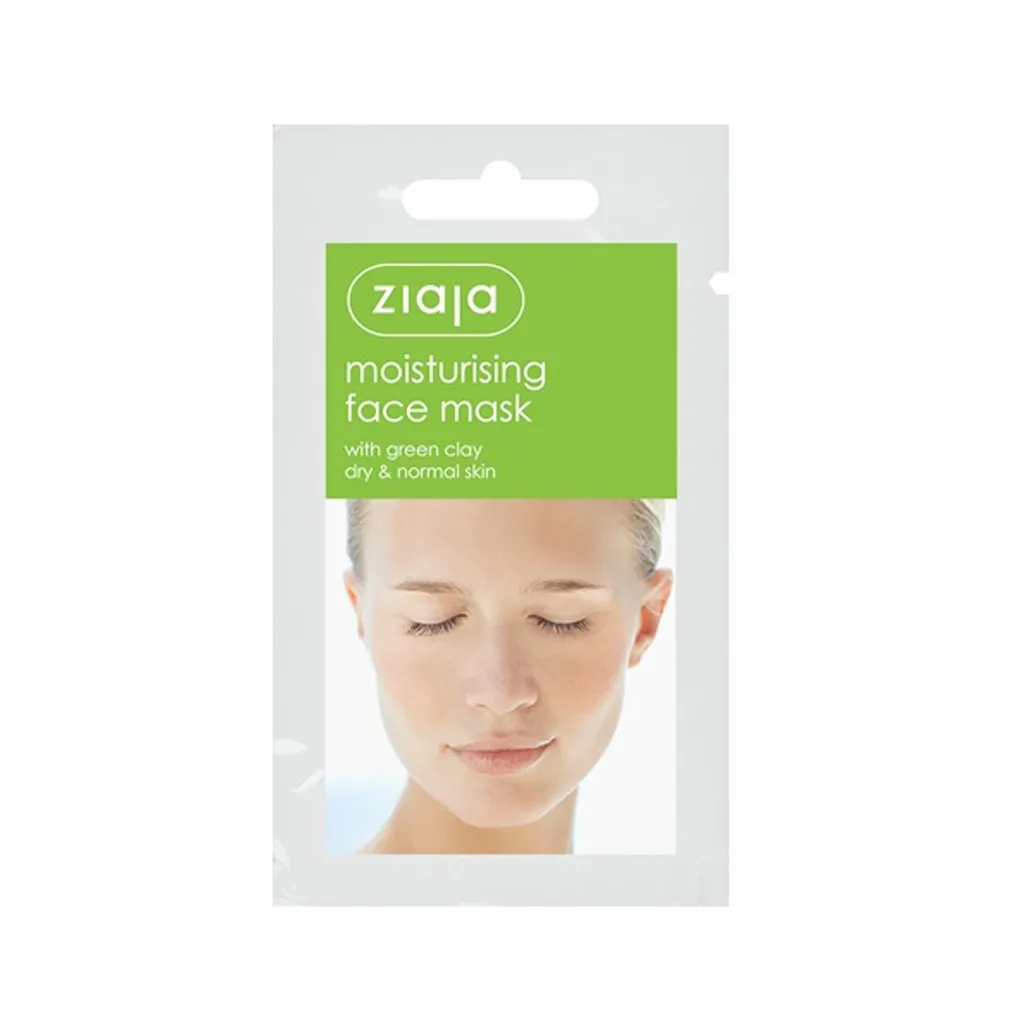 Ảnh Mặt nạ dưỡng trắng da, chống lão hóa Ziaja Moisturising Face Mask with Green Clay dạng bùn xanh 7ml 2