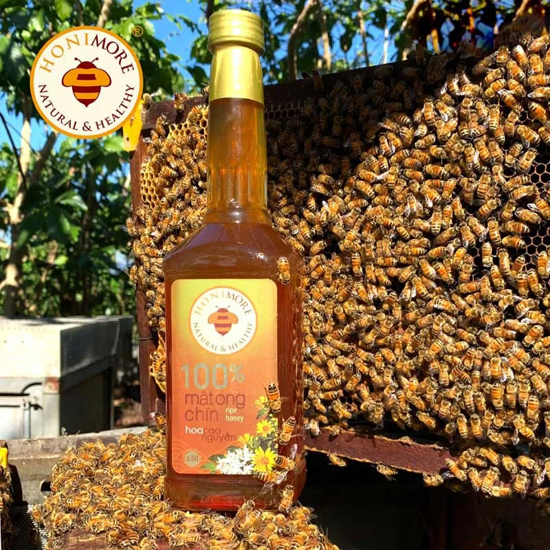 Ảnh Mật ong nguyên chất Honimore Hoa Cao Nguyên 630g/chai tặng hũ 360g 4