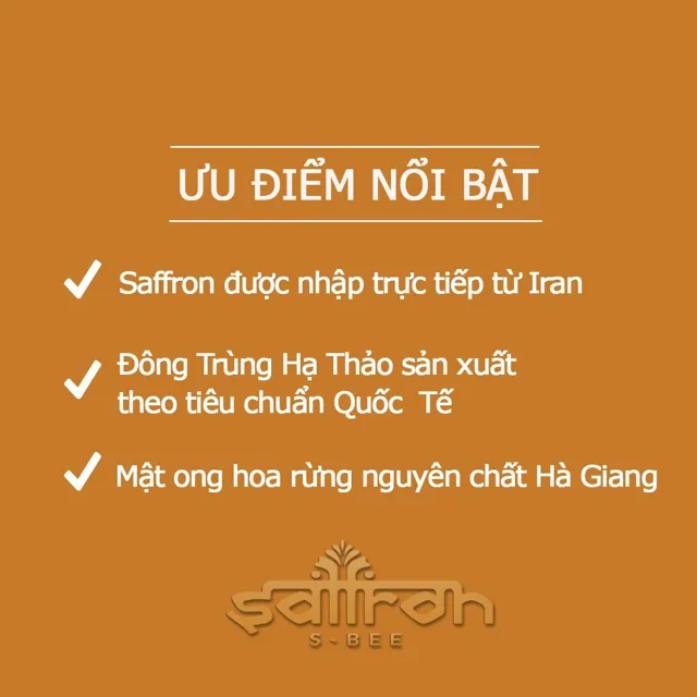 Ảnh Mật Ong Saffron Đông Trùng Hạ Thảo 180ml/lọ thương hiệu Saffron Việt Nam Saffron Cordyceps Honey 3