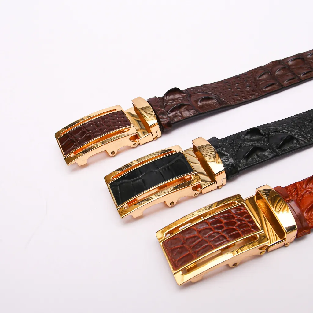 Ảnh Mặt thắt lưng khóa tự động cho dây lưng da cá sấu FTT Leather 1