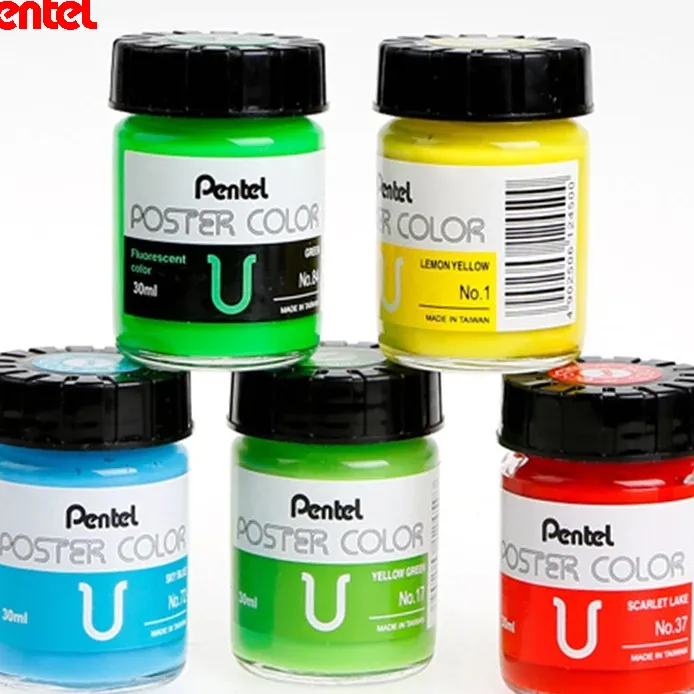 Ảnh Màu Poster Pentel WPU2-12 – Màu Vẽ Tươi Sáng, Dễ Pha Trộn, Chồng Màu Tốt, Vẽ Đa Chất Liệu 2