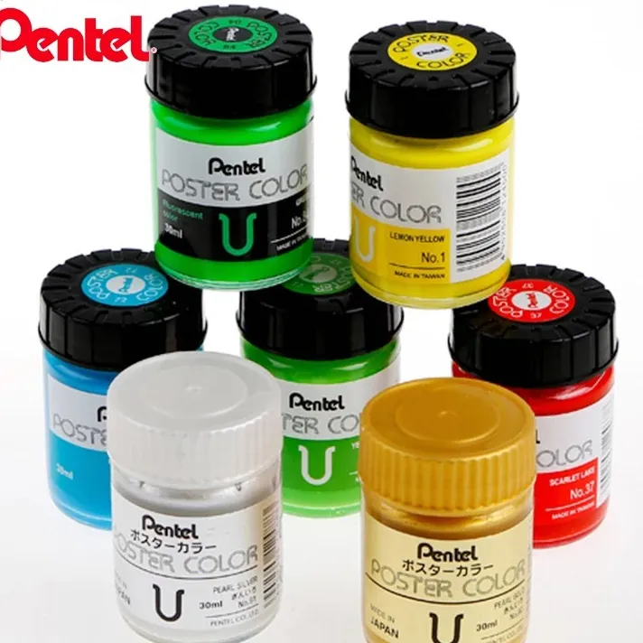 Ảnh Màu Poster Pentel WPU2-12 – Màu Vẽ Tươi Sáng, Dễ Pha Trộn, Chồng Màu Tốt, Vẽ Đa Chất Liệu 3