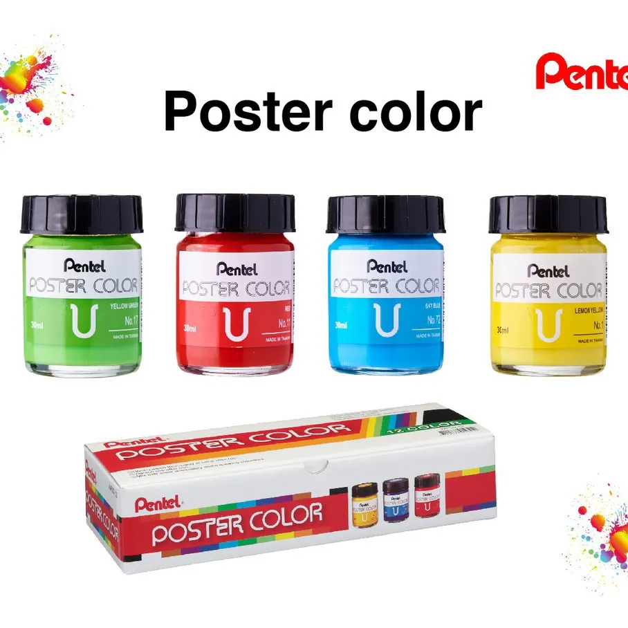 Ảnh Màu Poster Pentel WPU2-12 – Màu Vẽ Tươi Sáng, Dễ Pha Trộn, Chồng Màu Tốt, Vẽ Đa Chất Liệu 4