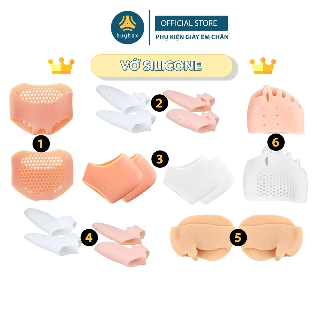 Ảnh Mẫu vớ silicone bảo vệ bàn chân, cải thiện các vấn đề về đau gót, đay chân khi di chuyển - Buybox 1