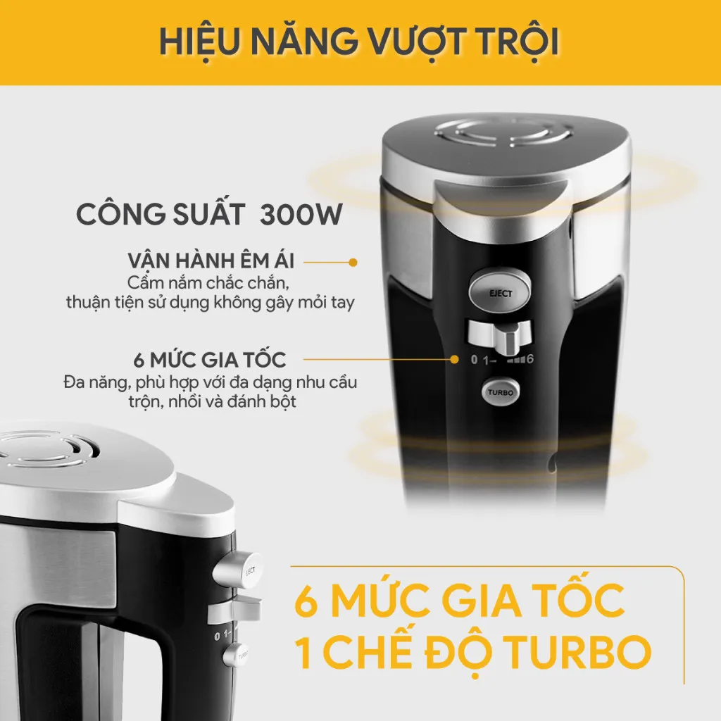 Ảnh Máy Đánh Trứng BlueStone HMB-6333S - 300W - 6 tốc độ 2