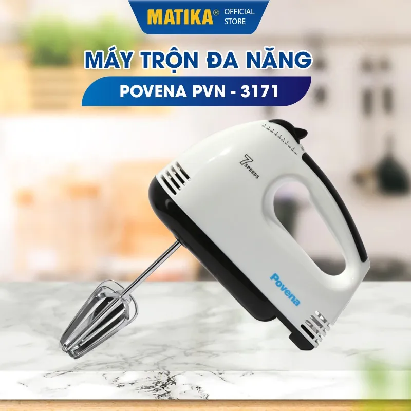 Ảnh Máy đánh trứng POVENA máy trộn đa năng 7 cấp độ PVN-3171 2