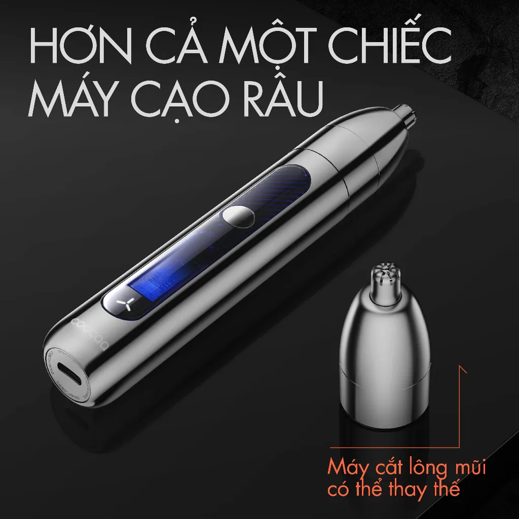 Ảnh Máy cạo râu coocaa Lightsaber KKGJ031-Chuyên Gia Cạo Râu, Thiết Kế Turbo Với Bộ Cắt Phẳng, Mạ Kim Loại, Chống Nước IPX7 2