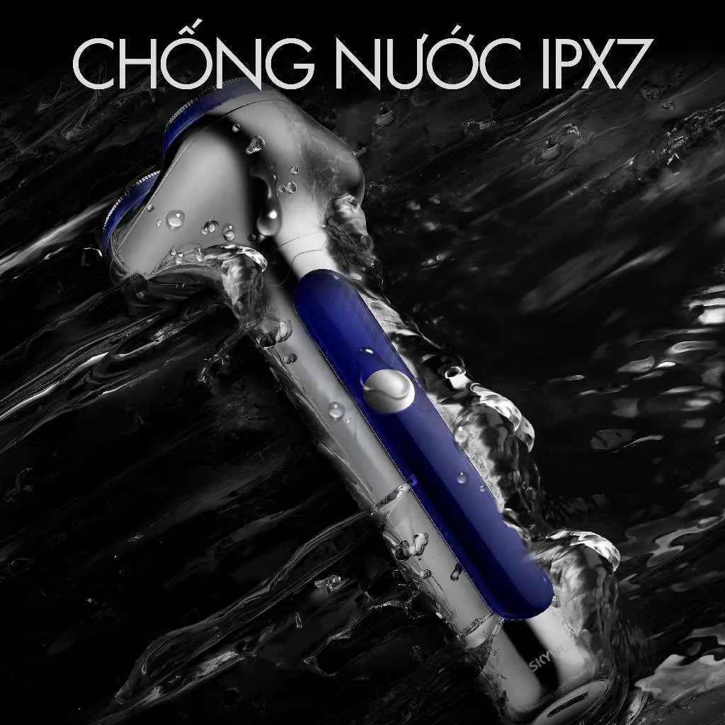 Ảnh Máy cạo râu coocaa Lightsaber KKGJ031-Chuyên Gia Cạo Râu, Thiết Kế Turbo Với Bộ Cắt Phẳng, Mạ Kim Loại, Chống Nước IPX7 3