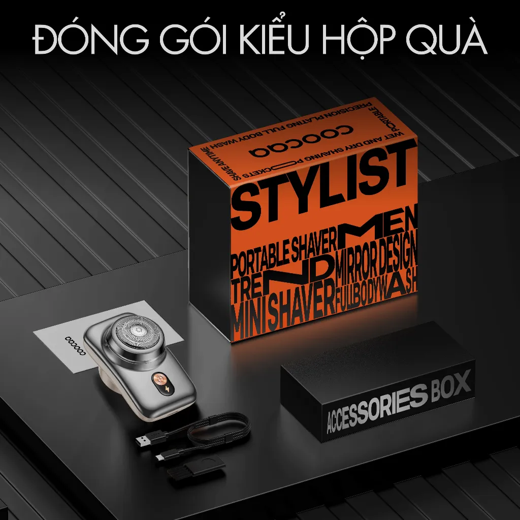 Ảnh Máy cạo râu coocaa Stylist KKZX011 - Chuyên Gia Cạo Râu Mini , Cạo - Tỉa - Gương Trong Một, Chống Nước IPX7 (hai màu) 3