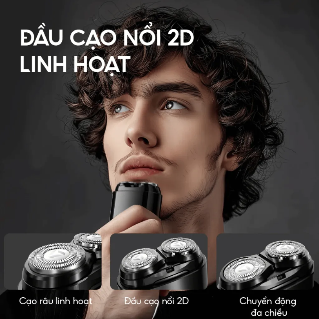 Ảnh Máy cạo râu Enchen K8 đầu cạo 2D chống nước - Hàng chính hãng 2