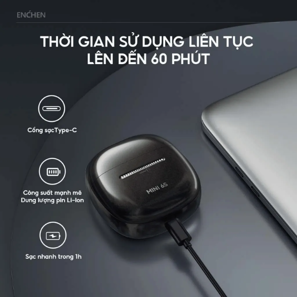 Ảnh Máy cạo râu Enchen Mini 6S Cảm ứng, chống nước toàn thân - Hàng chính hãng 3