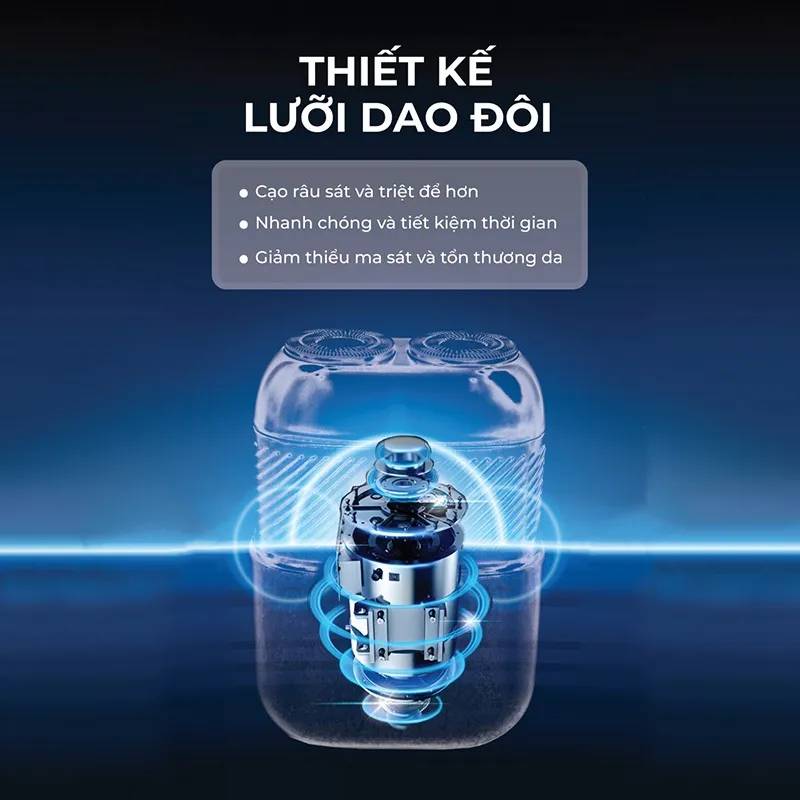 Ảnh Máy cạo râu Magic B-60, lưỡi đôi, sử dụng 1 giờ. 4
