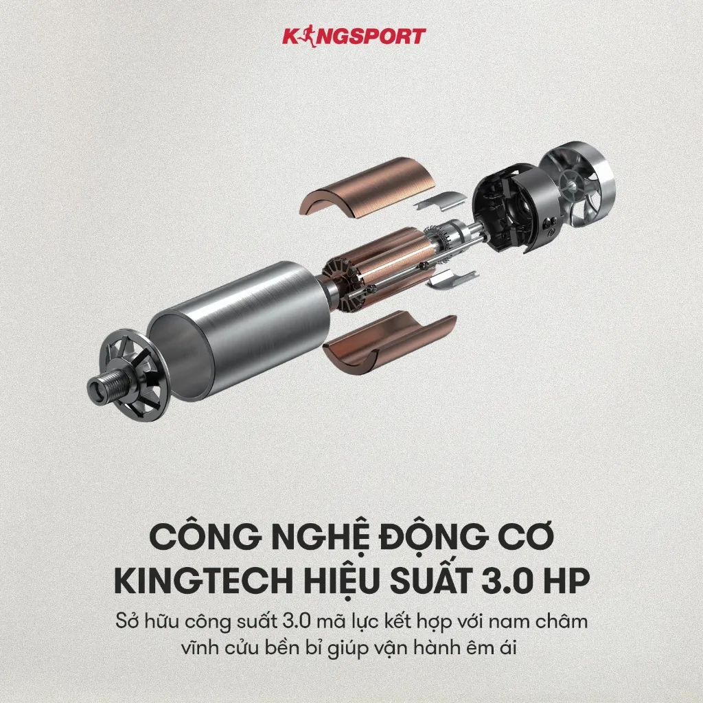 Ảnh Máy chạy bộ KINGSPORT BK-8000 Pro đa năng, nâng dốc tự động 18%tốc độ tối đa 14km/h, kèm đai massage và thanh gập bụng 2