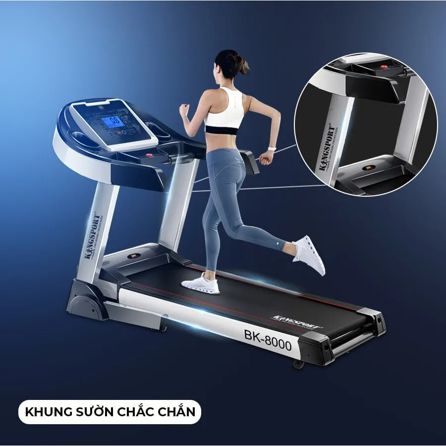 Ảnh Máy chạy bộ KINGSPORT BK-8000 đơn năng,tốc độ tối đa 14km/h,12 chường trình luyện tập 3