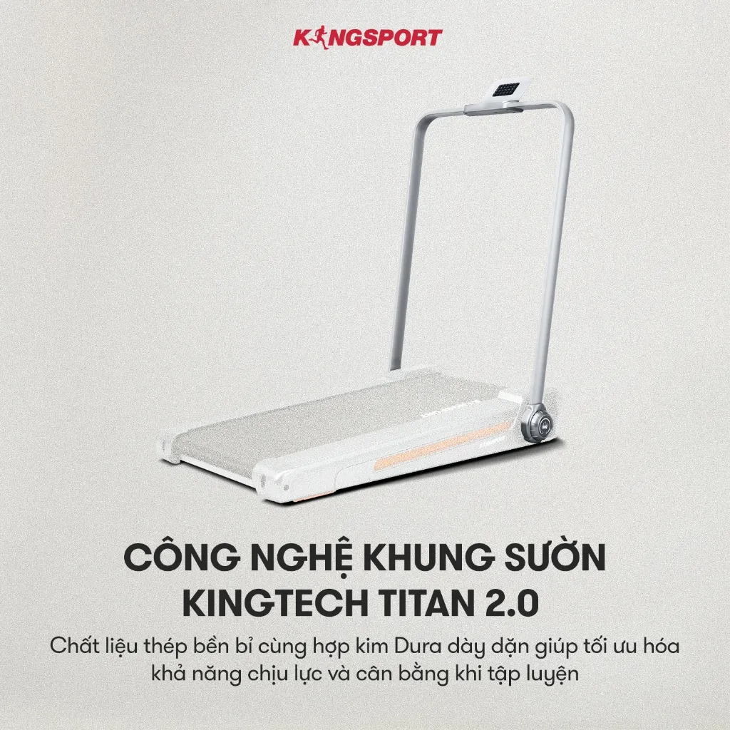 Ảnh Máy chạy bộ KINGSPORT Gen 02 nhỏ gọn, tốc độ tối đa 8km/h, khung sườn chắc chắn, độ dốc 3 cấp độ 3