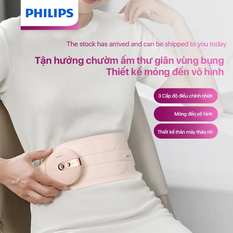 Máy Chườm Ấm Bụng PHILIPS 4325 - Giảm Đau Hiệu Quả, Mỏng Nhẹ Vô Hình