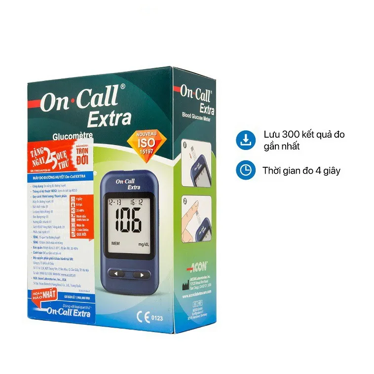 Ảnh Máy Đo Đường Huyết On Call Extra Có Nhắc Nhở Đo, Đánh Dấu Trước & Sau Bữa Ăn 4