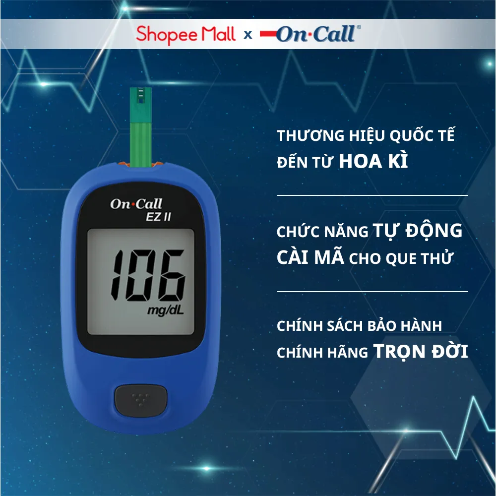 Ảnh Máy Đo Đường Huyết On Call EZ II Dễ Sử Dụng, Cho Kết Quả Trong 10 Giây 1