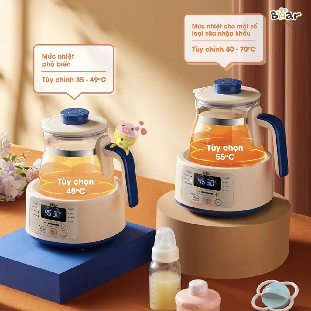Ảnh Máy Đun Nước Đa Năng Bear Hâm Sữa Thông Minh Khử Clo Pha Sữa An Toàn Cho Bé Bản Tiếng Việt Dễ Dàng Sử Dụng TNQ-D12D1 4