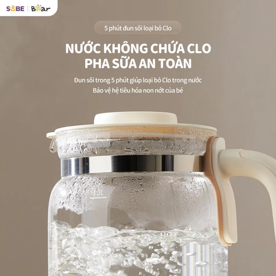 Ảnh Máy Đun Nước Và Hâm Nước Pha Sữa BEAR Máy Hâm Sữa Dung Tích 1.3L Máy Pha Sữa Rã Đông Sữa Mẹ Bình Nấu Nước Pha Sữa 5H12N 2