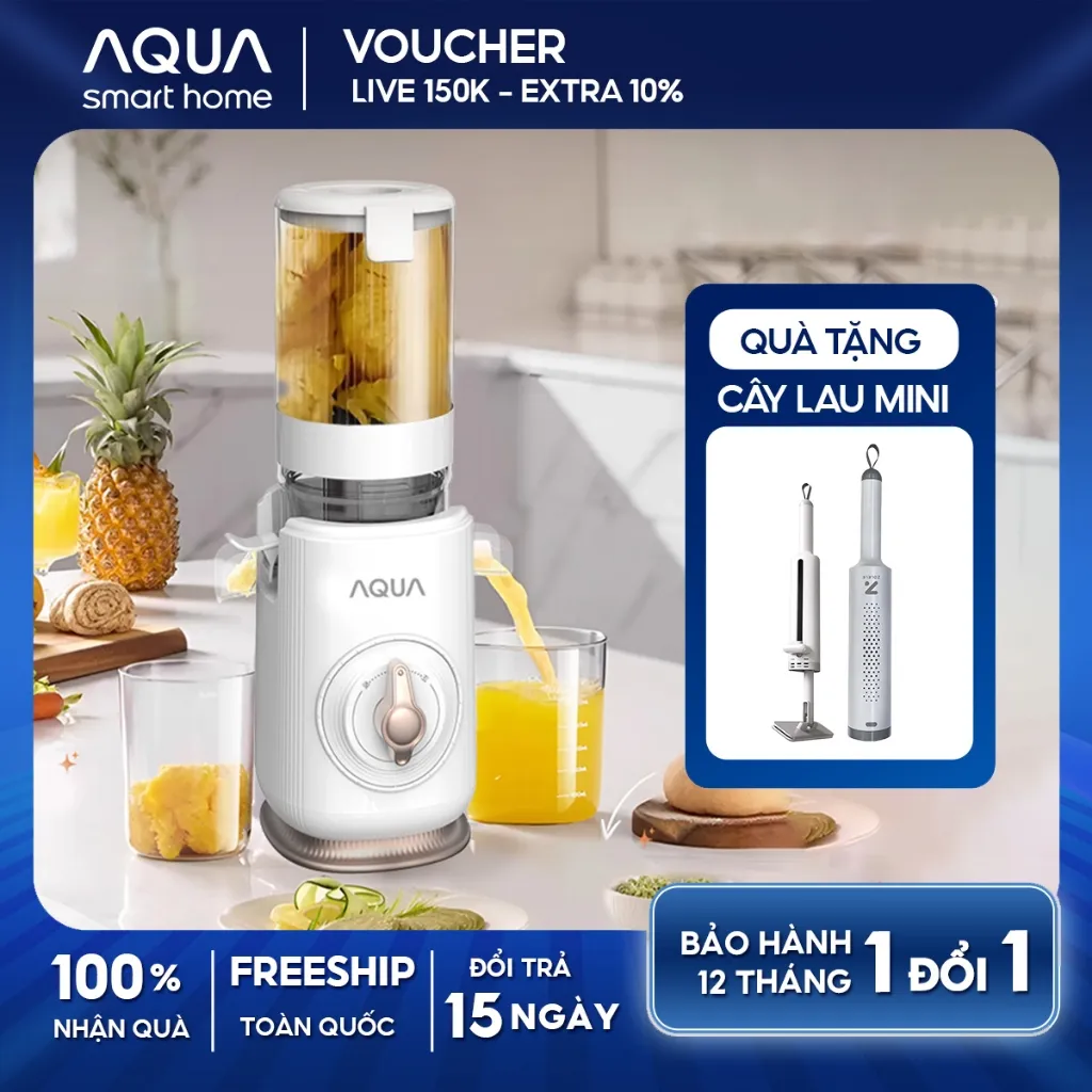 Đánh Giá Máy Ép Chậm AQUA JSJ0901RW: Ép Nguyên Quả, Vắt Kiệt Bã, Giá Tốt