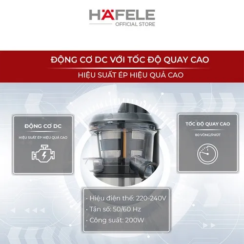 Ảnh Máy ép chậm Hafele GS-133N - 535.43.811 4