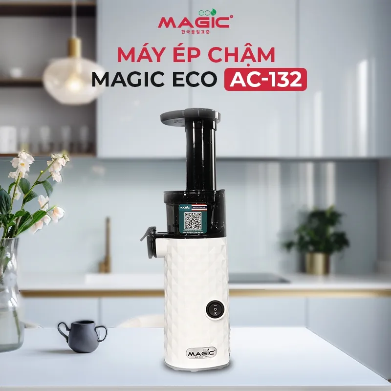 Ảnh Máy ép chậm Magic Eco AC-132, lưới inox, giảm tiếng ồn - Hàng chính hãng. 2