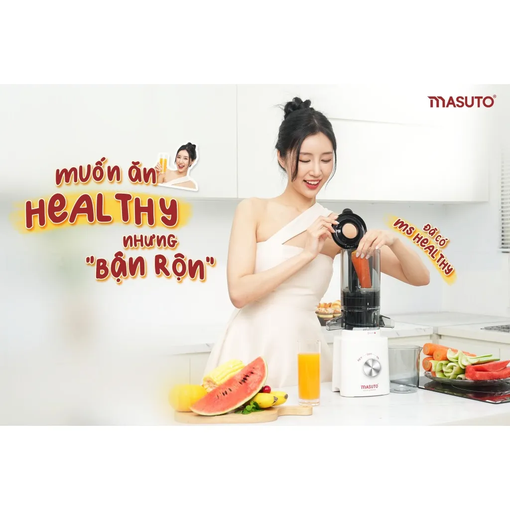 Ảnh Máy Ép Chậm Masuto Ép Trái Cây Nguyên Quả Kiệt Bã Dung Tích 0,6L Làm Nước Ép, bảo hành 12 tháng 3