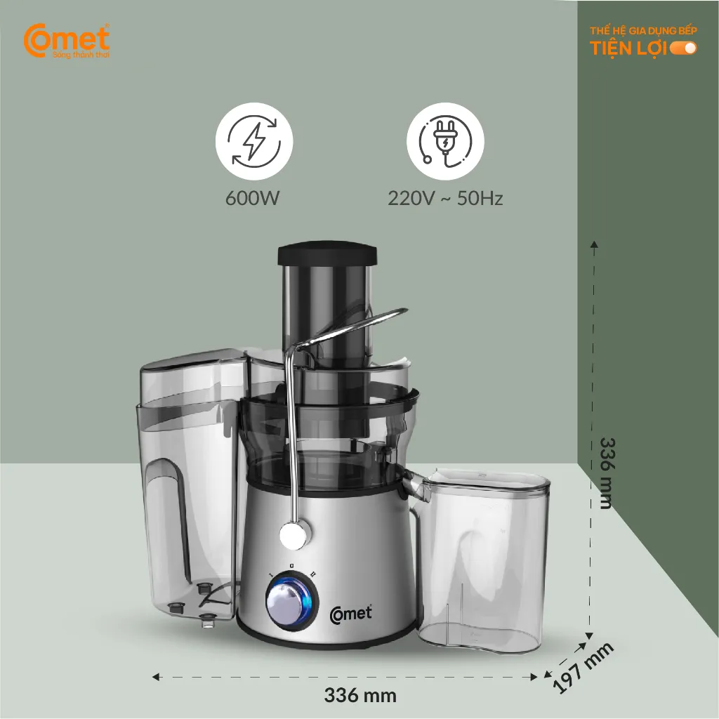 Ảnh Máy ép trái cây 600W COMET - CM9836 2