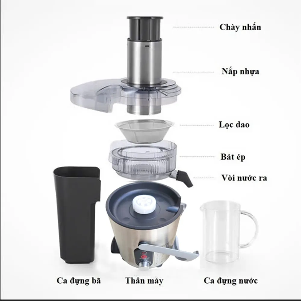 Ảnh Máy ép trái cây nhanh NIKITO công suất 1800w ép đa năng các loại hoa quả trái cây bảo hành 2 năm 1