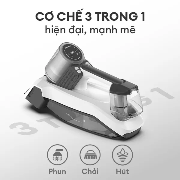 Ảnh Máy Giặt Hút Vết Bẩn KOCHI H100 - Không Dây - 8000Pa - Làm Sạch Thảm, Nệm, Sofa - Pin 2000mAh - Sạc Type-C 4