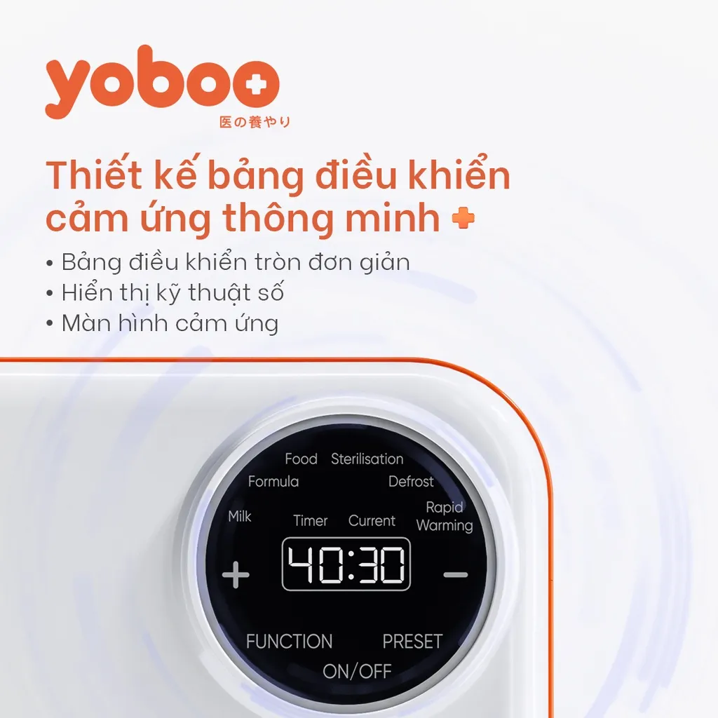 Ảnh Máy hâm nóng sữa đôi điện tử Yoboo YB-0042 có 6 chức năng, điều khiển cảm ứng, hẹn giờ trước - Hàng chính hãng 3