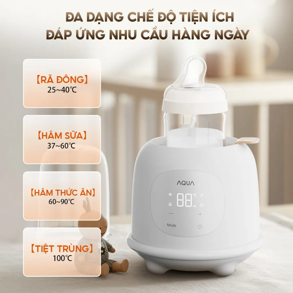 Ảnh Máy hâm sữa AQUA WS21T hâm đồ ăn dặm, tiệt trùng an toàn, kiểm soát chính xác nhiệt độ 3