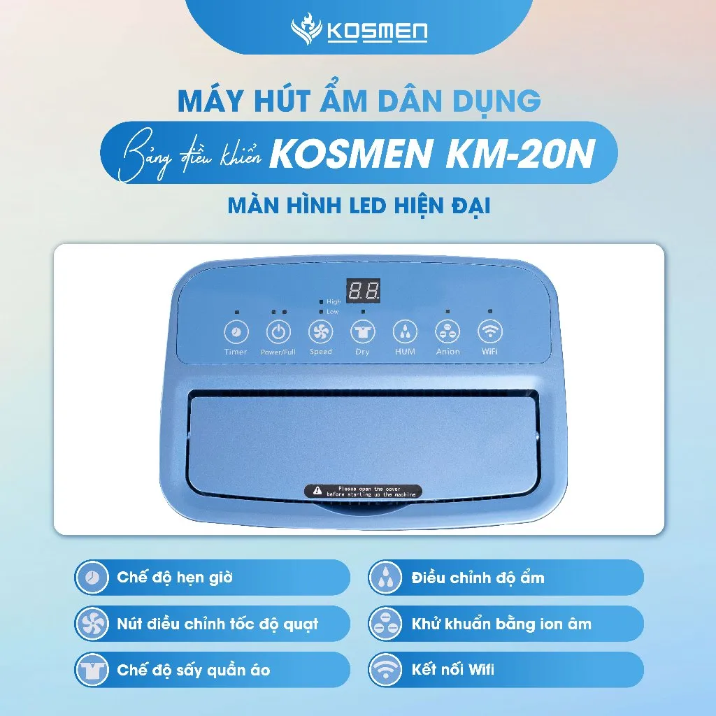 Ảnh Máy Hút Ẩm Dân Dụng Kosmen KM-20N - Thích Hợp Không Gian 80m2 - Hàng Chính Hãng Bảo Hành 24 Tháng 3