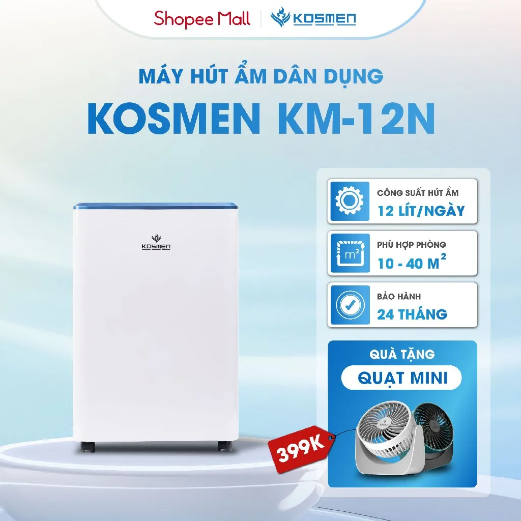 Đánh Giá Máy Hút Ẩm Kosmen KM-12N: Chống Ẩm Mốc, Sấy Quần Áo Hiệu Quả