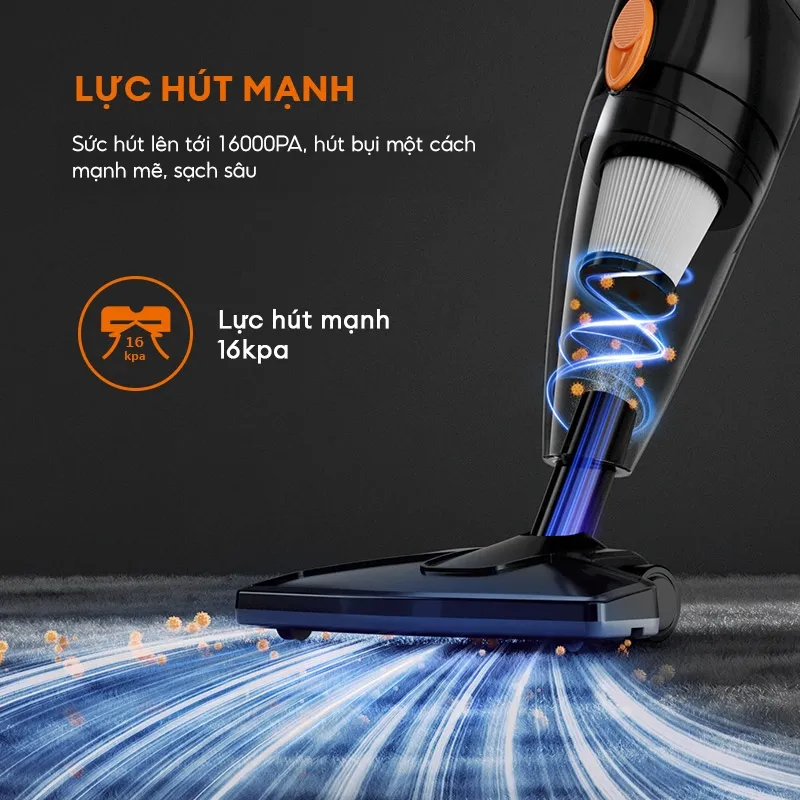 Ảnh Máy hút bụi cầm tay 2in1 Gaabor GVCW-M15AS lực hút mạnh 16000PA tháo lắp tiện lợi gia đình nhỏ gọn 4
